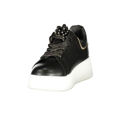 Laura Biagiotti Schwarzer Polyurethan Damen-Sneaker
