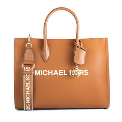 Michael Kors Braune Lederschultertasche