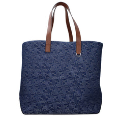 Fendi Schultertasche aus blauem Stoff