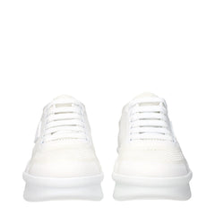 Prada White Fabric Low Top Sneakers