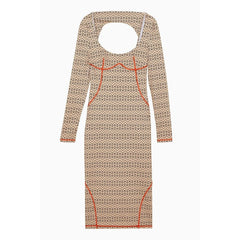 Patrizia Pepe Bicolor Nylon Casual Dress