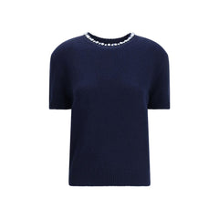Prada Sweatshirt aus blauem Fleece und Wolle