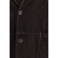 D'amico Brown Lamb Ovis Aries Aries Leather Jacket