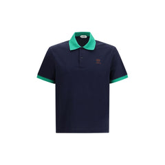 Versace blaues Baumwoll-Polohemd
