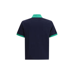 Versace blaues Baumwoll-Polohemd