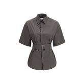 SA SU PHI Gray Cotton Shortsleeve Shirt