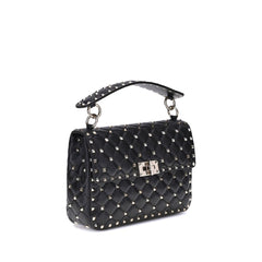 Valentino Garavani Black Lamb Ovis Aries Aries Shoulder Bag