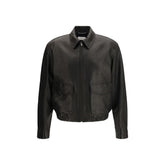 Saint Laurent Black Lamb Ovis Aries Aries Leather Jacket