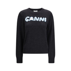 Ganni Gray Wool Oves Aries Sweatshirt