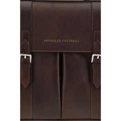 Brunello Cucinelli Bordeaux Kalbsleder Bos Taurus Gepäck und Reise