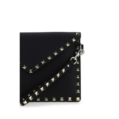 Valentino Garavani Black Calf Leather Bos Taurus Accessories