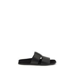 Dolce & Gabbana Schwarze Sandalen aus Kalbsleder Bos Taurus