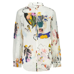 Desigual Weißes Baumwollhemd für Damen