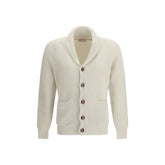 Brunello Cucinelli Beigefarbener Baumwoll-Cardigan