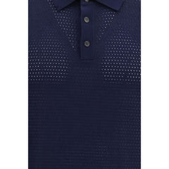 Roberto Collina blaues Polohemd aus Baumwolle