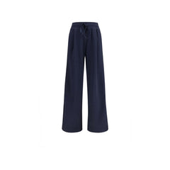 Max Mara Blaue Freizeithose aus Baumwolle