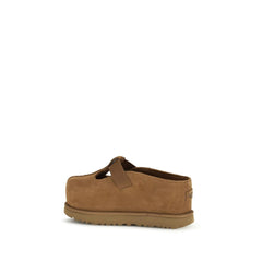UGG Brown Calf Leather Bos Taurus Mules