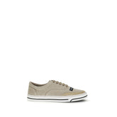 Dolce & Gabbana Beige Leinen Low Top Sneakers