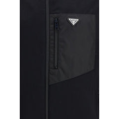 Prada Black Cotton Full-Length Jacket