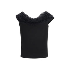 Marine Serre Black Viscose Shirt