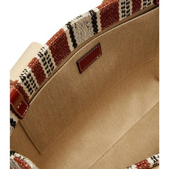 Chloé Brown Linen Tote Bag