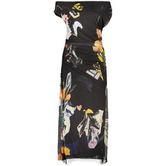 Desigual schwarzes Viskosekleid für Damen