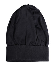 Dolce & Gabbana Schwarze feste Wintermütze aus Wolle gestrickt