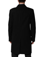 Dolce & Gabbana Schwarzer Blazer mit heraldischem Patch und Einreihung
