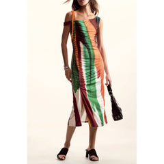 Desigual Marrone Polyester Damenkleid