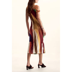 Desigual Marrone Polyester Damenkleid
