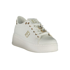 Laura Biagiotti Bianco Polyurethan Damen Sneaker