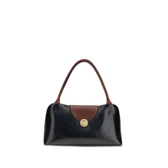 Versace Schultertasche aus schwarzem Kalbsleder (Bos Taurus)