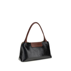 Versace Schultertasche aus schwarzem Kalbsleder (Bos Taurus)