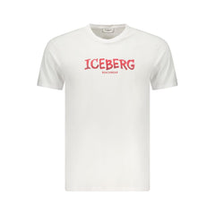 Iceberg Bianco Baumwoll-Herren-T-Shirt