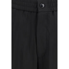 Giorgio Armani Black Viscose Casual Pants