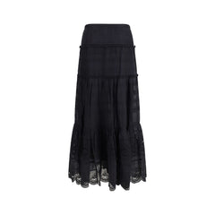 Isabel Marant Étoile Black Viscose Long Skirt