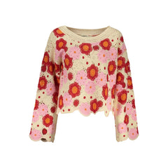 Desigual Beige Baumwoll-Damenpullover