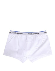 Dolce & Gabbana Weiße Boxershorts mit Logobund