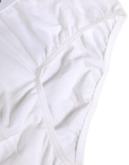 Dolce & Gabbana Weiße Baumwoll-Herrenslips mit Logo-Bund