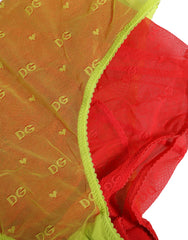 Dolce & Gabbana Rot Gelb Tüll Miederhose Unterwäsche