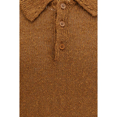 Sonnenblumenbraunes Poloshirt aus Baumwolle