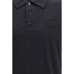 Burberry Blue Cotton Polo Shirt
