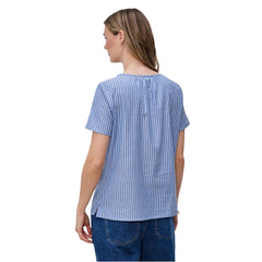 Street One blaue Baumwollbluse