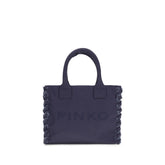 PINKO Blue Cotton Shoulder Bag