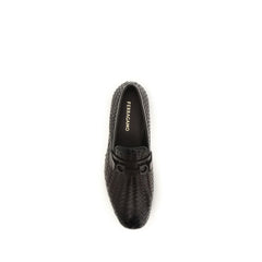 Ferragamo Braune Kalbsleder-Slipper (Bos Taurus)