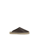 Brunello Cucinelli Brown Calf Leather Bos Taurus Espadrilles