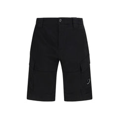 C.P. Company Schwarze Bermuda-Shorts aus Baumwolle