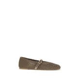 Stuart Weitzman Beige Fabric Ballet Flats