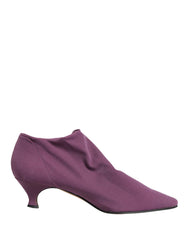 Dolce & Gabbana Schuhe Lila Wildleder Stiefeletten Schuhe