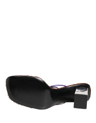 Dolce & Gabbana Silberne Blockabsatz Sandalen zum Reinschlüpfen